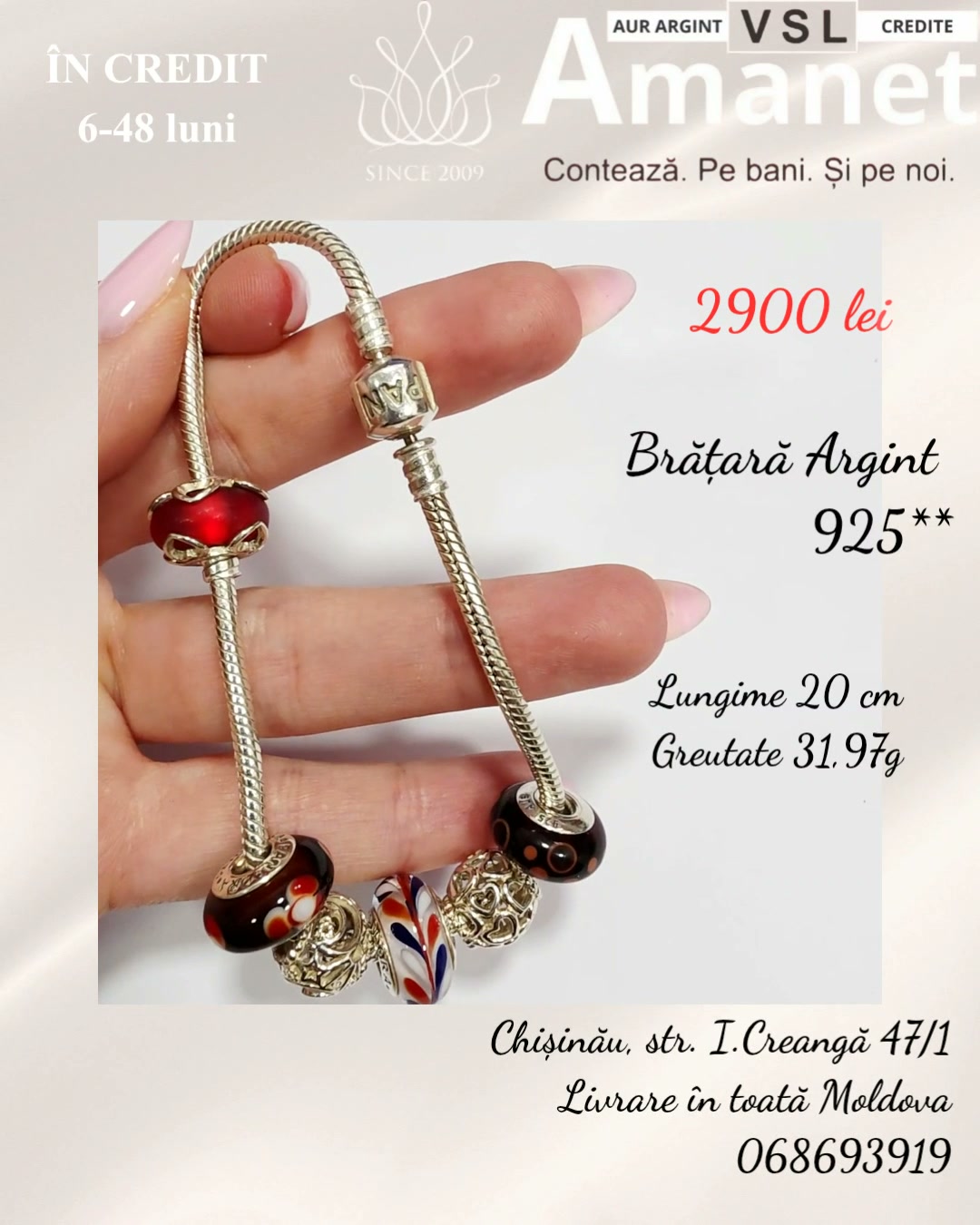 Video Brățară Argint 925*