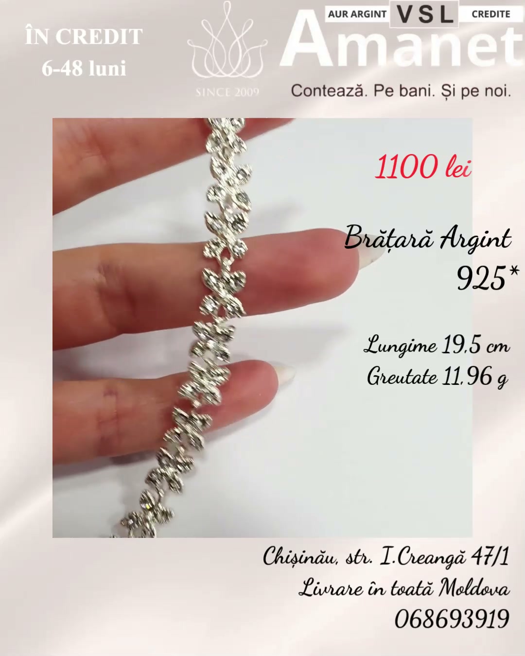 Video Brățară Argint 925*