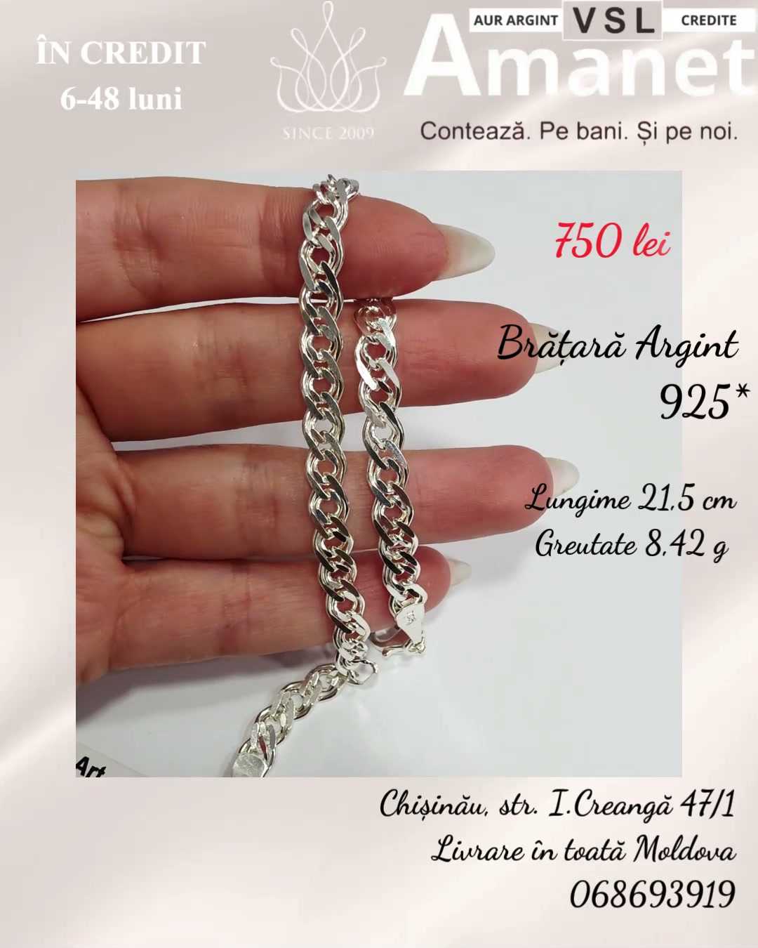Video Brățară Argint 925*