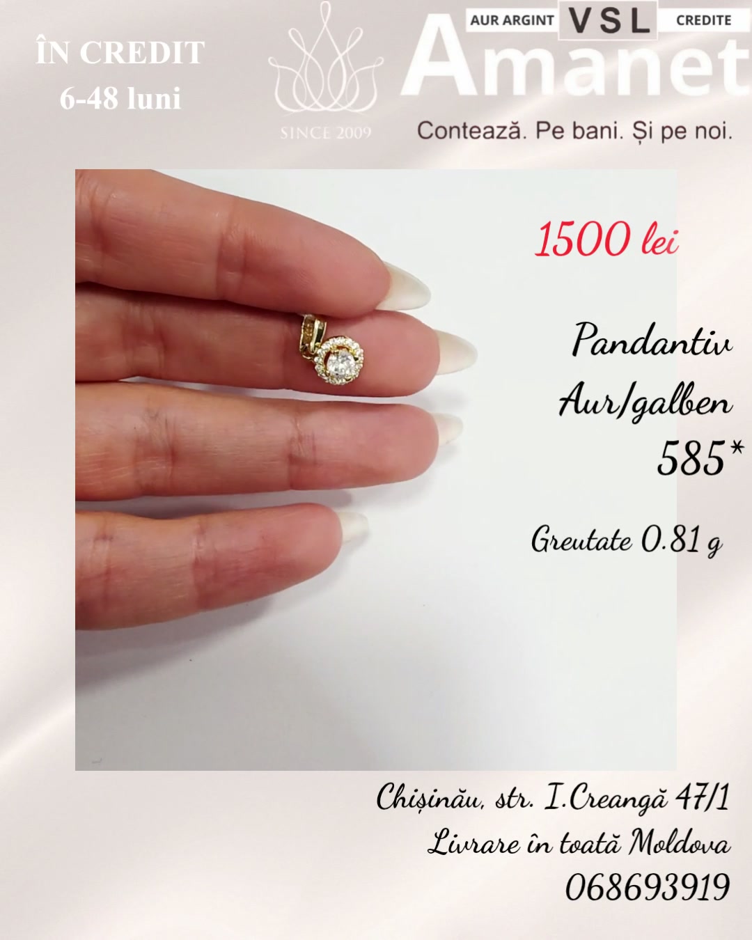 Pandantiv Aur 585*